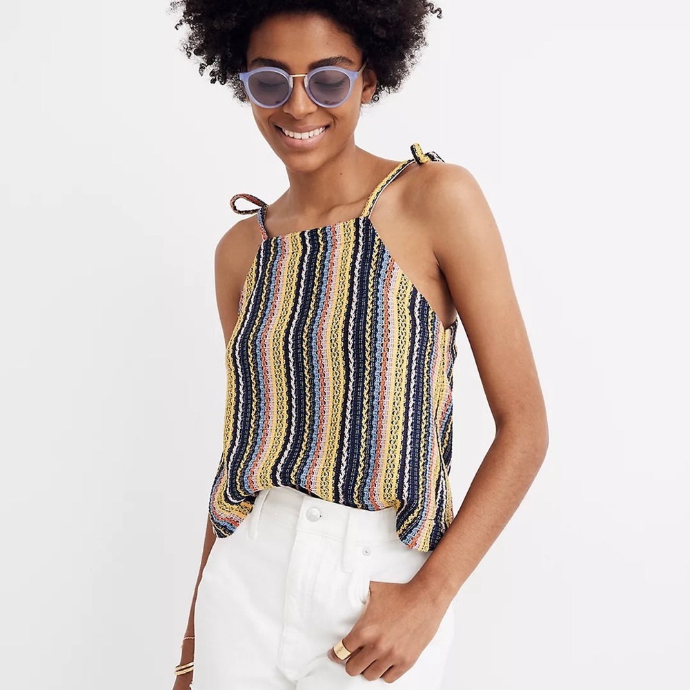 Madewell Texture & Thread Tie-Shoulder Tank Top  S, M & XL available